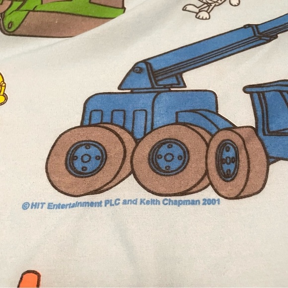 Vintage Bob The Builder Twin Flat Sheet Dan River - Picture 3 of 16